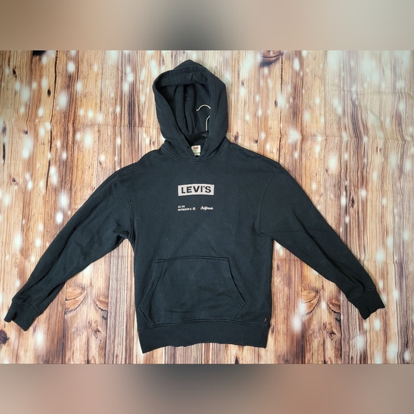 Mens Levis Black Hoodie - Picture 3 of 5